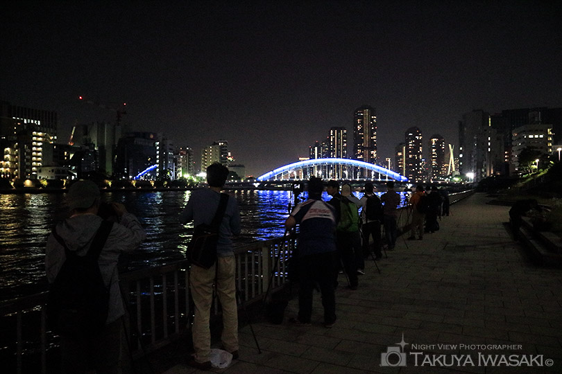 隅田川テラスで撮影