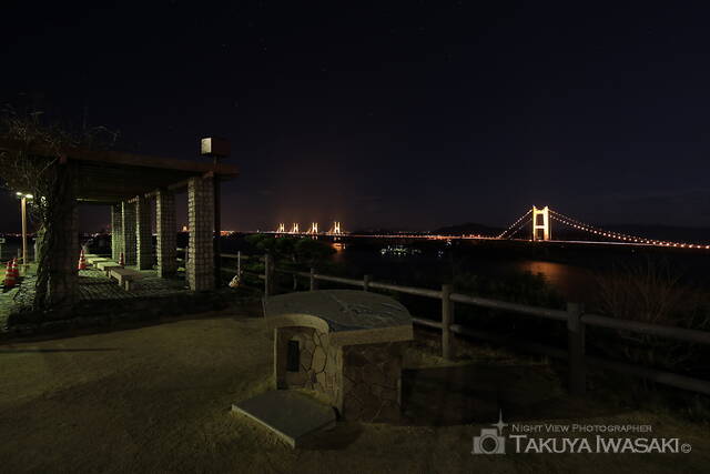 鷲羽山展望台から見える瀬戸大橋の画像
