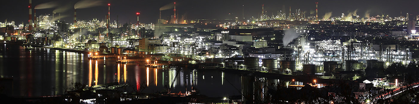 広島県／大竹の工場夜景