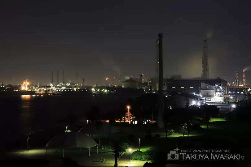 袖ヶ浦海浜公園の工場夜景夜景スポット写真（1）