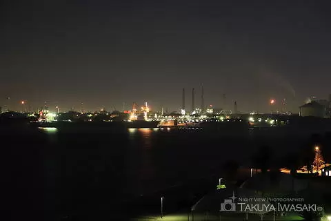 袖ヶ浦海浜公園の工場夜景夜景スポット写真（2）class=