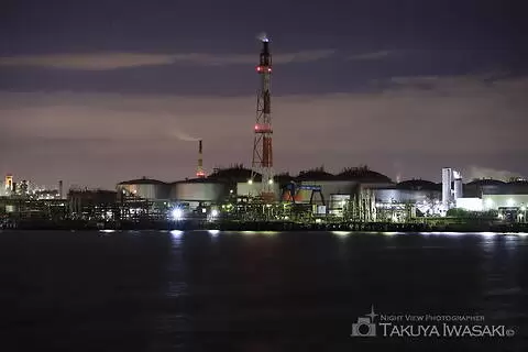 東扇島東公園の工場夜景夜景スポット写真（3）class=