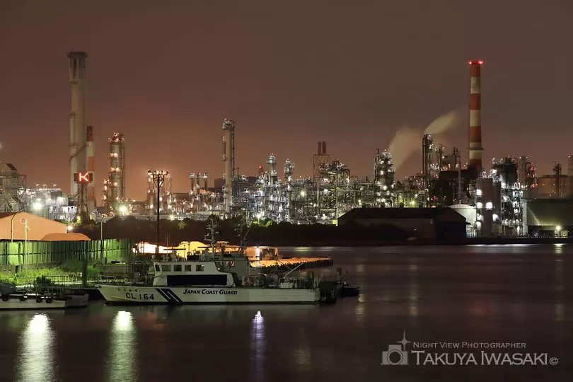 千鳥橋の工場夜景夜景スポット写真（1）