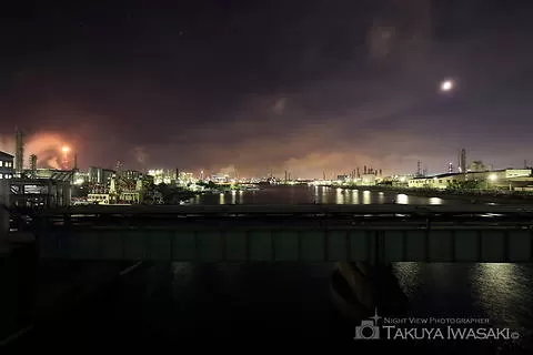 千鳥橋の工場夜景夜景スポット写真（5）class=