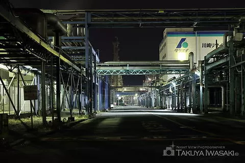 浮島町 貨物ヤード前の工場夜景夜景スポット写真（5）class=