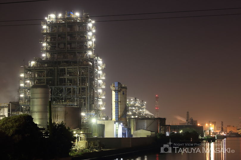 扇橋の工場夜景夜景スポット写真（3）