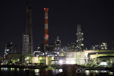 水江運河前の工場夜景夜景スポット写真（1）class=