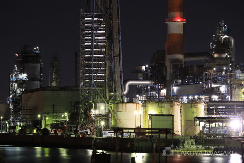 水江運河前の工場夜景夜景スポット写真（2）