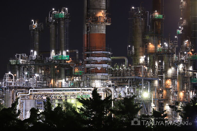 水江運河前の工場夜景夜景スポット写真（3）