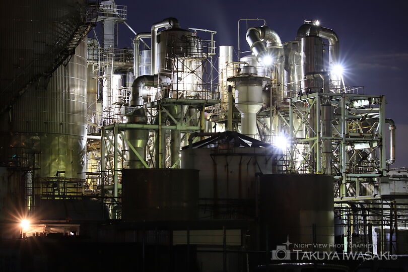 水江運河前の工場夜景夜景スポット写真（5）