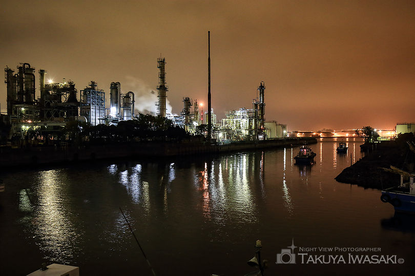 汐留橋の工場夜景夜景スポット写真（1）