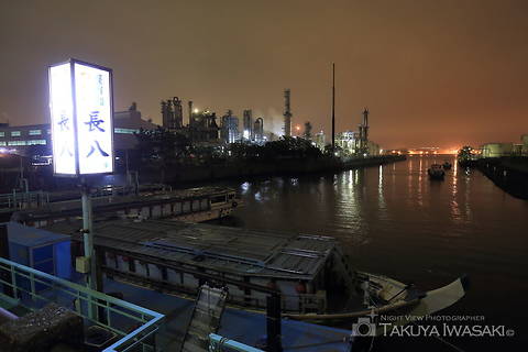 汐留橋の工場夜景夜景スポット写真（2）class=