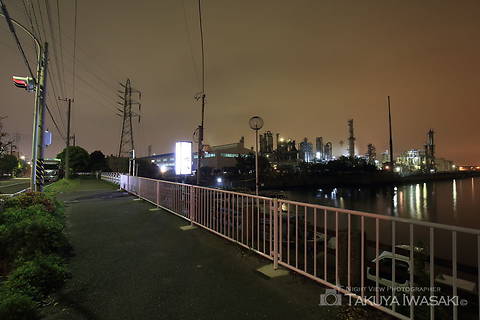 汐留橋の工場夜景夜景スポット写真（4）class=