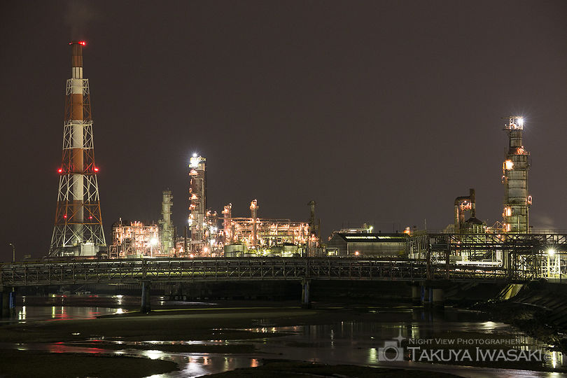 大正橋の工場夜景夜景スポット写真（4）