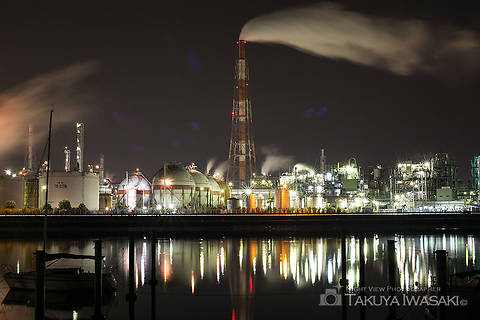 霞ヶ浦緑地の工場夜景夜景スポット写真（1）class=
