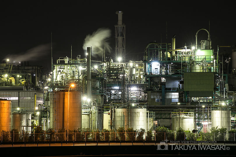 霞ヶ浦緑地の工場夜景夜景スポット写真（5）