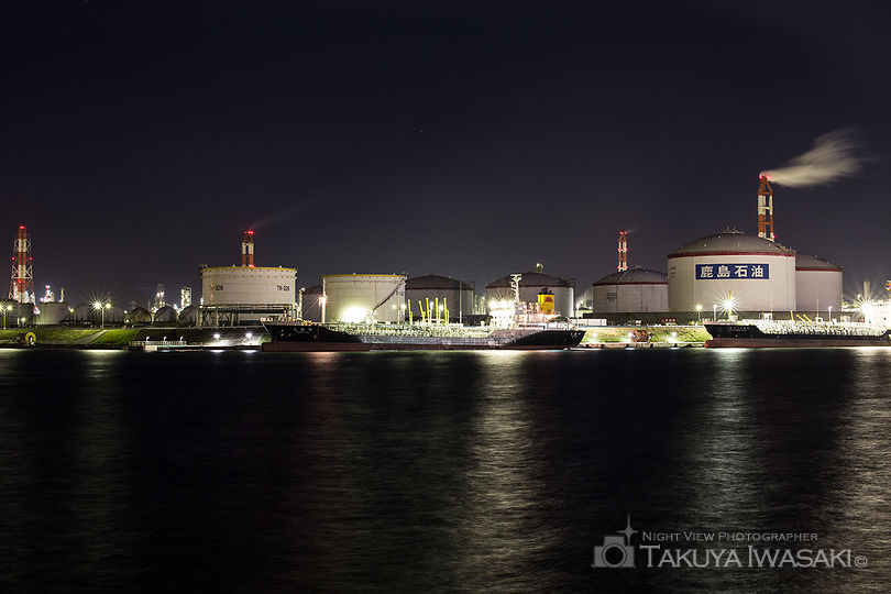港公園の工場夜景夜景スポット写真（1）