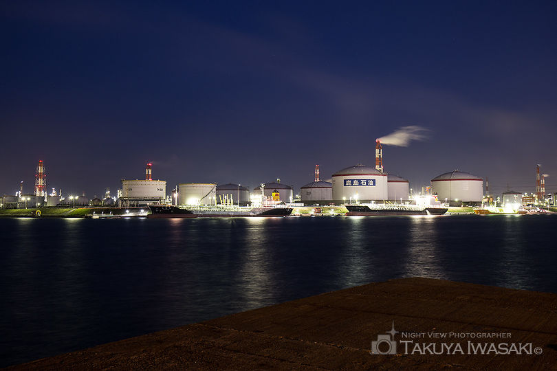 港公園の工場夜景夜景スポット写真（2）