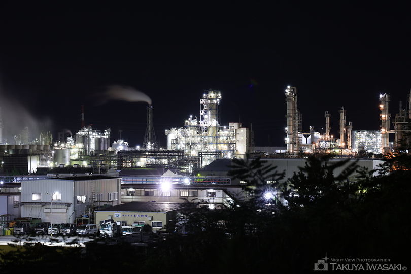 砂山都市緑地の工場夜景夜景スポット写真（4）