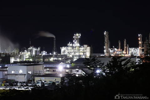 砂山都市緑地の工場夜景夜景スポット写真（4）class=