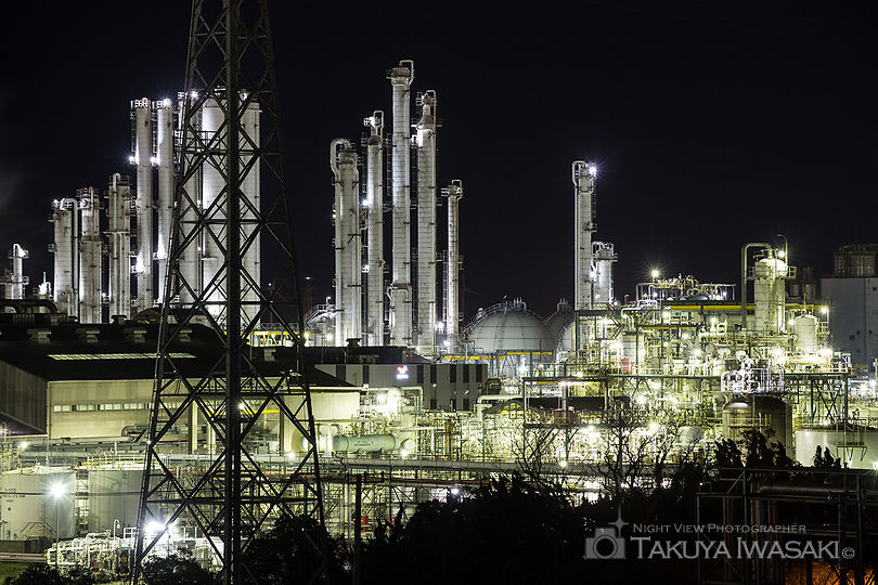 砂山都市緑地の工場夜景夜景スポット写真（5）