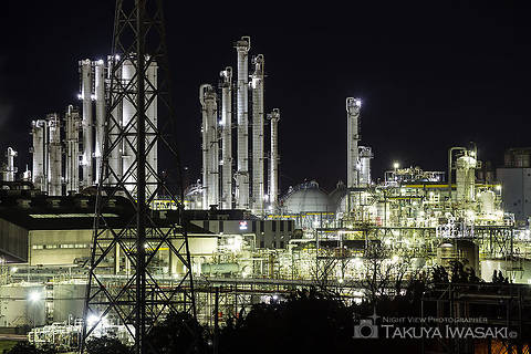 砂山都市緑地の工場夜景夜景スポット写真（5）class=