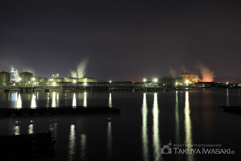 網干浜の工場夜景夜景スポット写真（1）