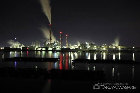 網干浜の工場夜景夜景スポット写真（2）class=