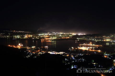 測量山展望台の工場夜景夜景スポット写真（3）class=