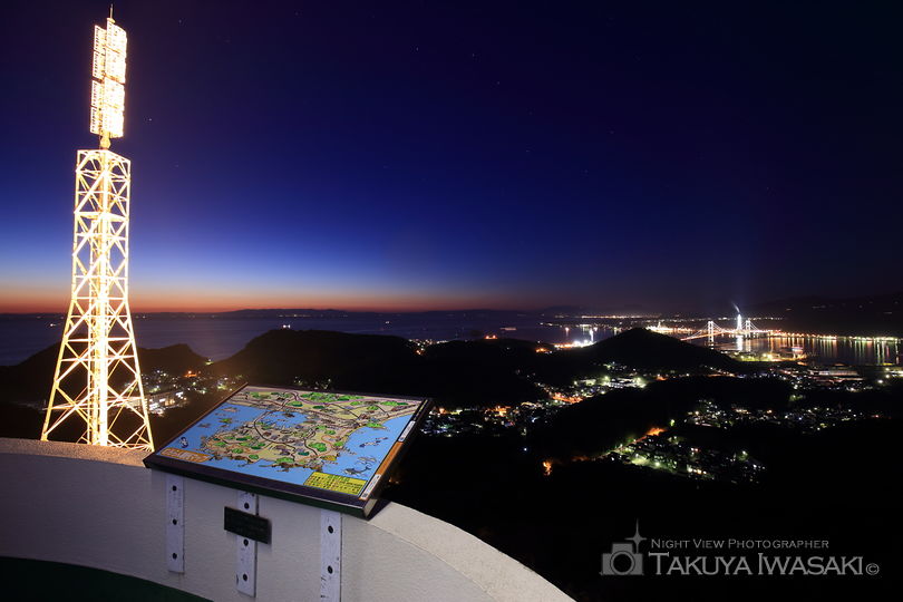 測量山展望台の工場夜景夜景スポット写真（5）
