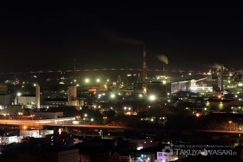 潮見公園展望台の工場夜景夜景スポット写真（3）