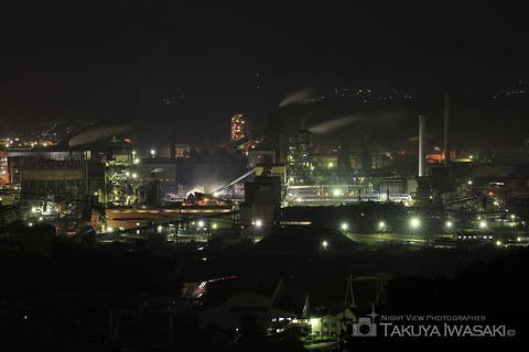 大沢町・室蘭観光道路の工場夜景夜景スポット写真（1）class=
