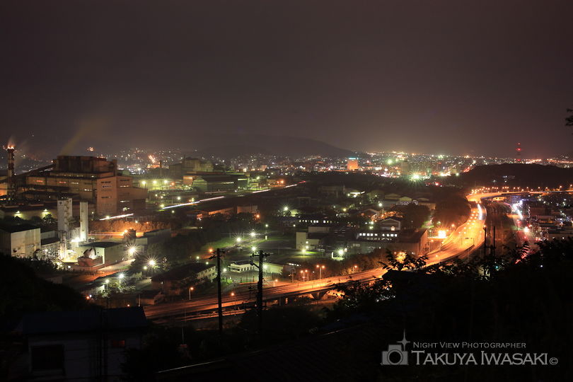 大沢町・室蘭観光道路の工場夜景夜景スポット写真（4）