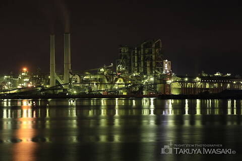 晴海親水公園の工場夜景夜景スポット写真（2）class=