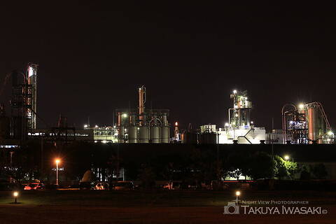 晴海親水公園の工場夜景夜景スポット写真（5）class=