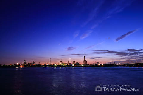 東扇島西公園の工場夜景夜景スポット写真（1）class=