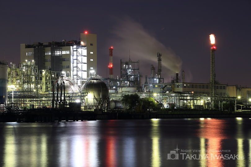 千鳥運河前の工場夜景夜景スポット写真（4）
