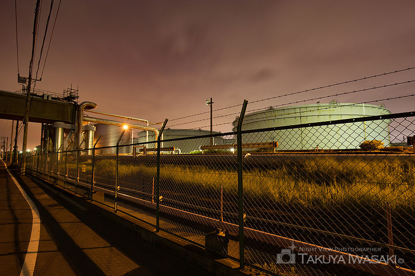 浮島町 JXTGエネルギー前の工場夜景夜景スポット写真（4）