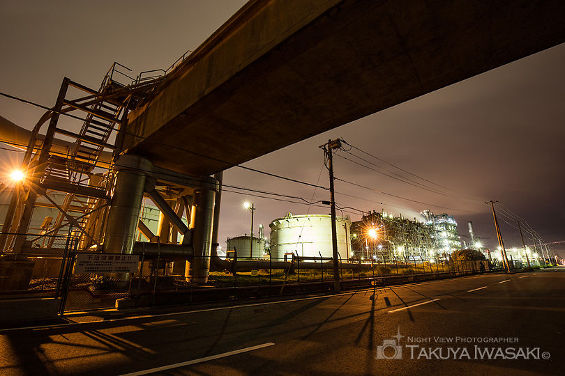浮島町 JXTGエネルギー前の工場夜景夜景スポット写真（5）