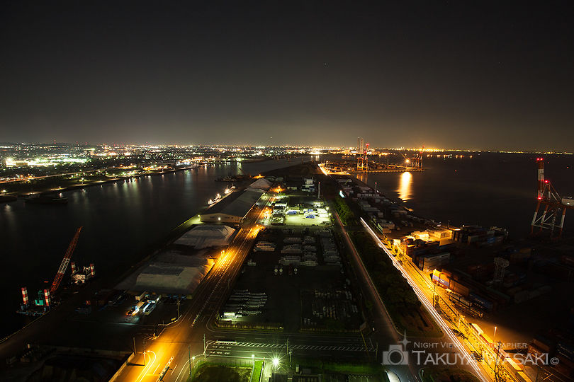四日市港ポートビルの工場夜景夜景スポット写真（6）