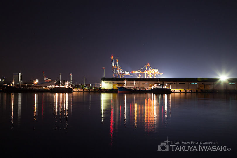 四日市港富双緑地の工場夜景夜景スポット写真（1）