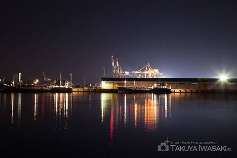 四日市港富双緑地の工場夜景夜景スポット写真（1）class=