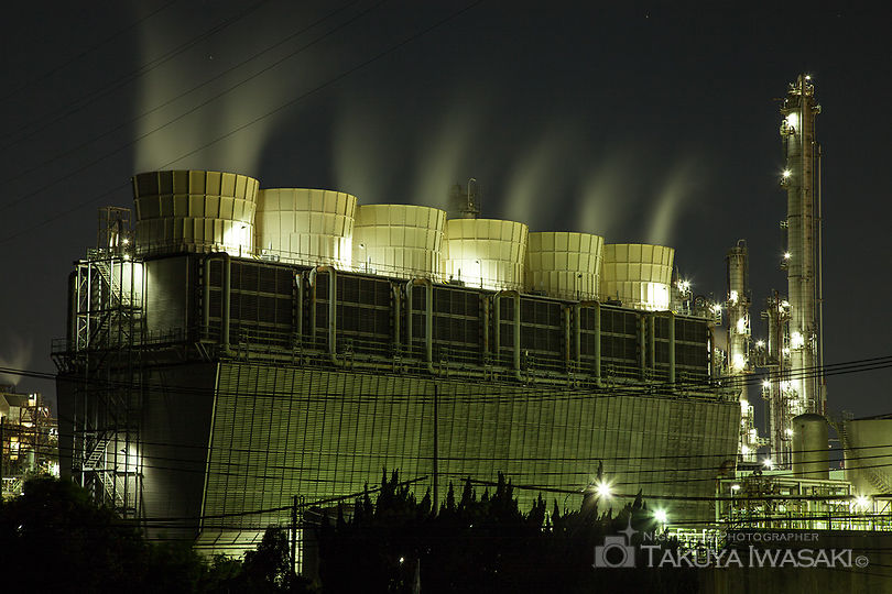 昭和四日市石油南側の工場夜景夜景スポット写真（4）