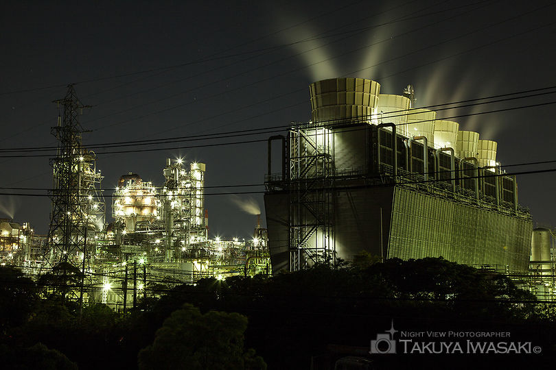 昭和四日市石油南側の工場夜景夜景スポット写真（5）