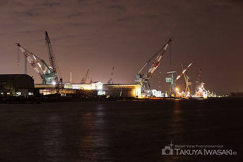 杉田臨海緑地の工場夜景夜景スポット写真（2）class=