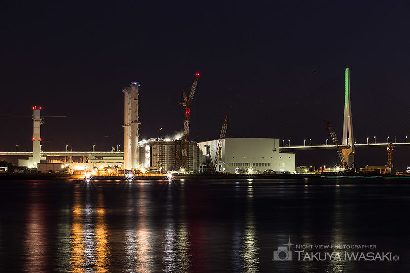 海芝公園の工場夜景夜景スポット写真（5）