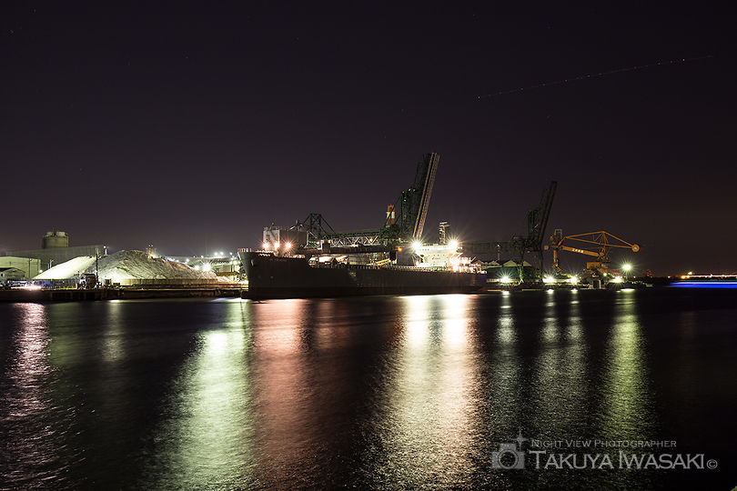 大川緑地の工場夜景夜景スポット写真（2）