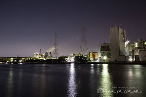 大川緑地の工場夜景夜景スポット写真（3）class=