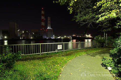 大川緑地の工場夜景夜景スポット写真（5）class=