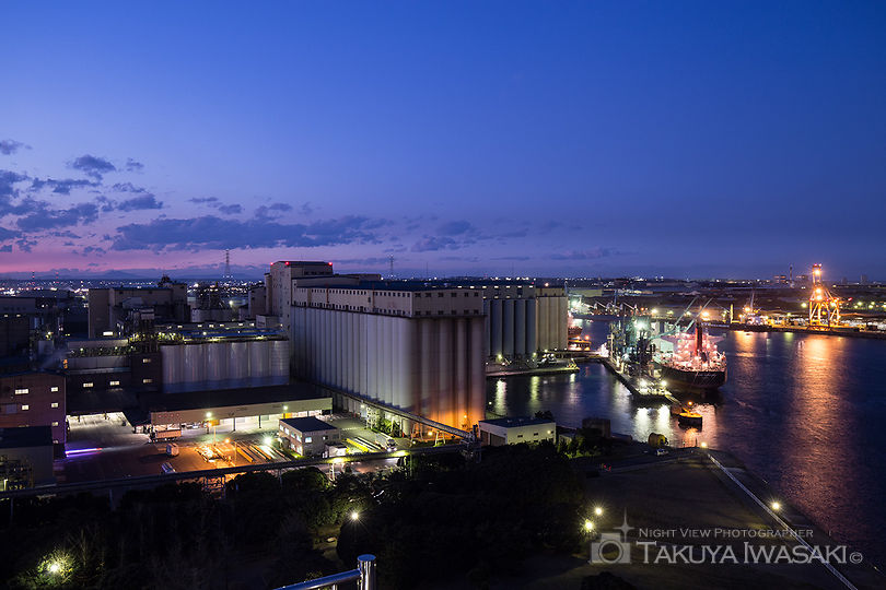 港公園展望塔の工場夜景夜景スポット写真（5）
